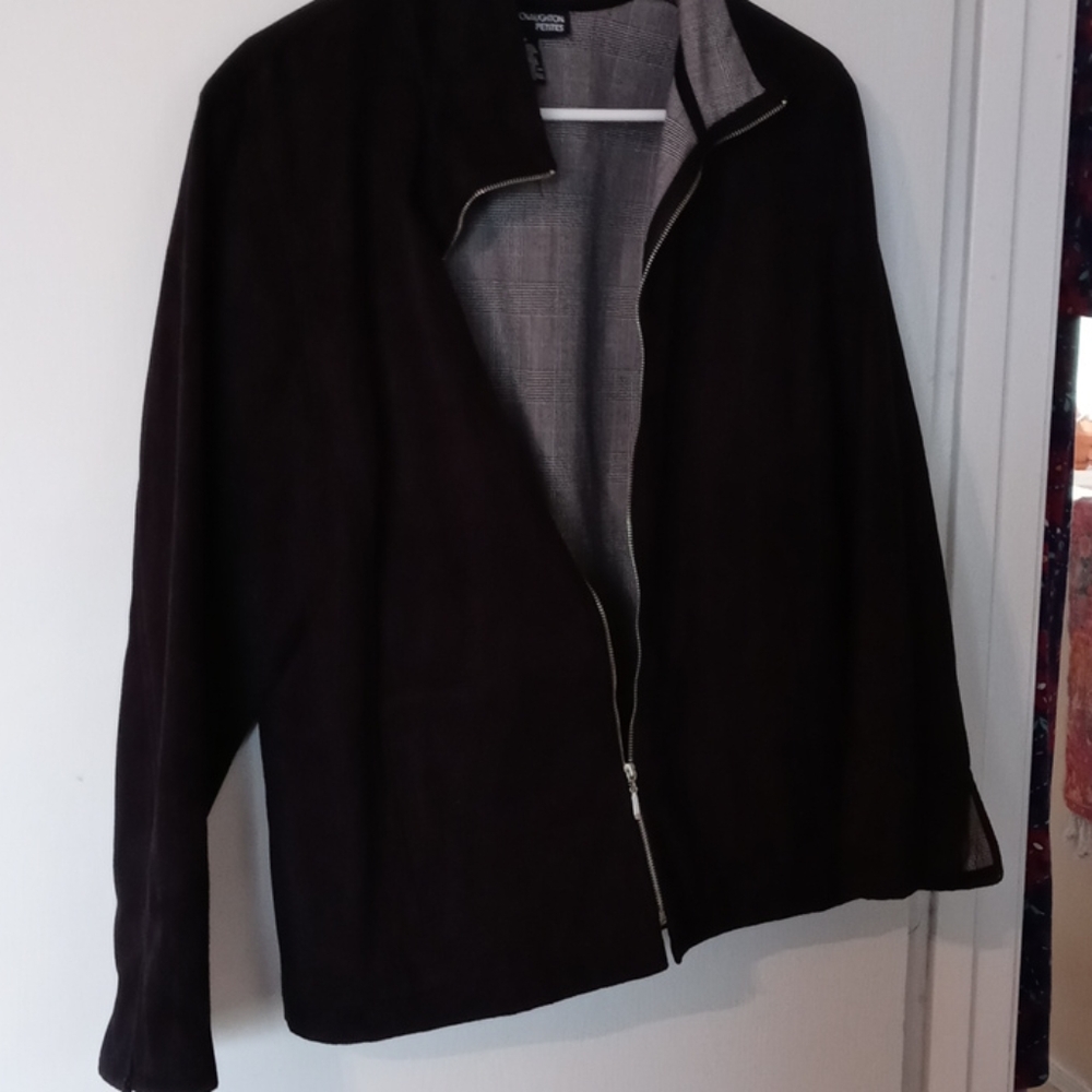 Black Suede Jacket / Size 14P